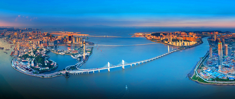港珠澳大桥俯视图图片