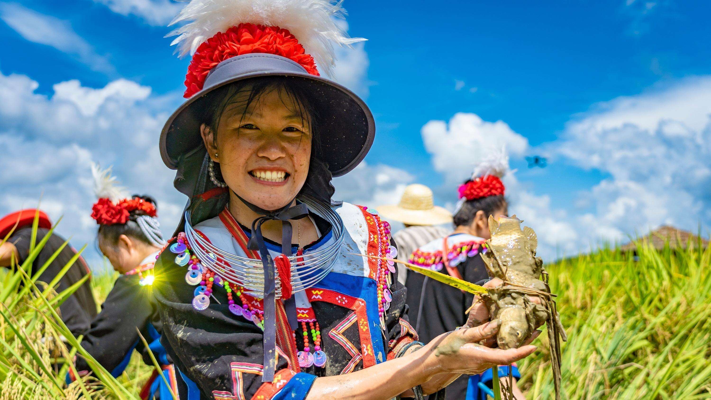  Poster丨In Daping Town, Liannan Yao Autonomous County: wander through the terraced fields and reel in fish!