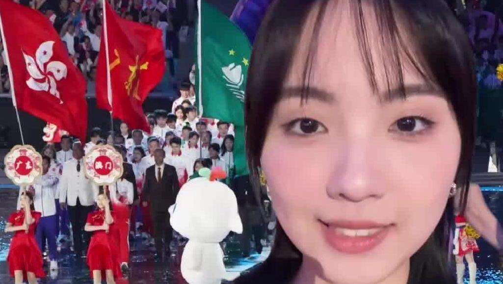  视频｜台青观礼十五运会开幕式，见到粤港澳同时出场超激动，“期待下届全运会看到台湾代表团!”